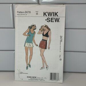 Uncut Kwik Sew Sewing Pattern #2476 Misses' Sports Bra, Shorts Sizes: XS-XL
